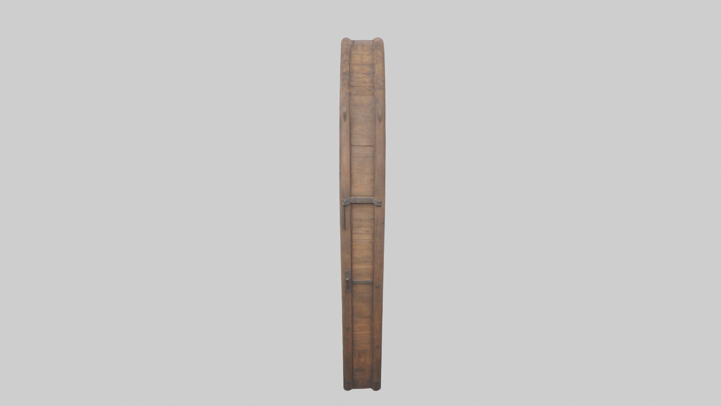 Rustic wooden door model VR / AR / low-poly