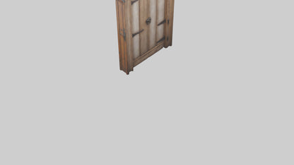 Rustic wooden door model VR / AR / low-poly