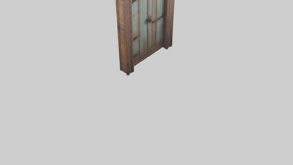 Rustic wooden door model VR / AR / low-poly