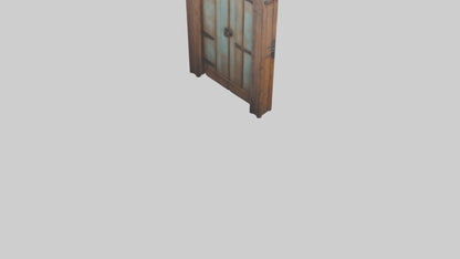 Rustic wooden door model VR / AR / low-poly