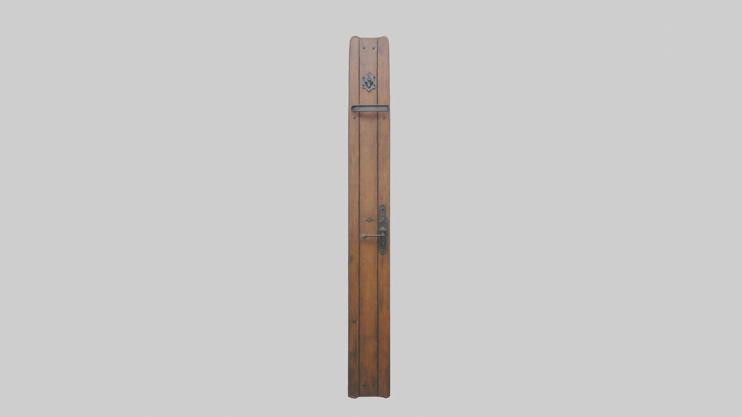 Rustic wooden door model VR / AR / low-poly