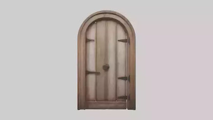 Rustic wooden door model VR / AR / low-poly