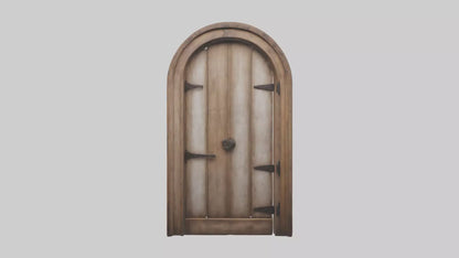 Rustic wooden door model VR / AR / low-poly