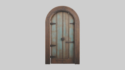 Rustic wooden door model VR / AR / low-poly