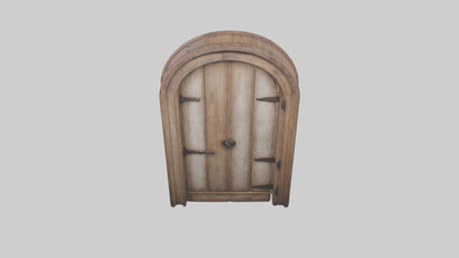 Rustic wooden door model VR / AR / low-poly