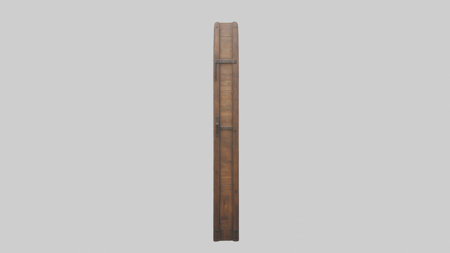 Rustic wooden door model VR / AR / low-poly