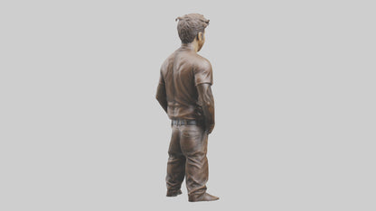 3D model Ryan Reynolds statue model VR / AR / low-poly