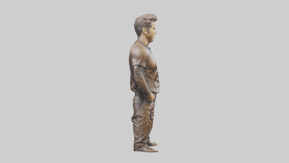 3D model Ryan Reynolds statue model VR / AR / low-poly