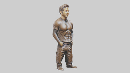 3D model Ryan Reynolds statue model VR / AR / low-poly