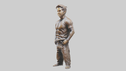3D model Ryan Reynolds statue model VR / AR / low-poly