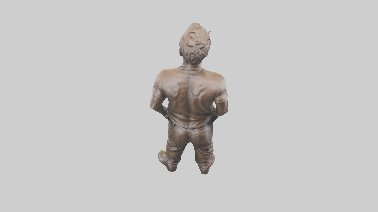 3D model Ryan Reynolds statue model VR / AR / low-poly