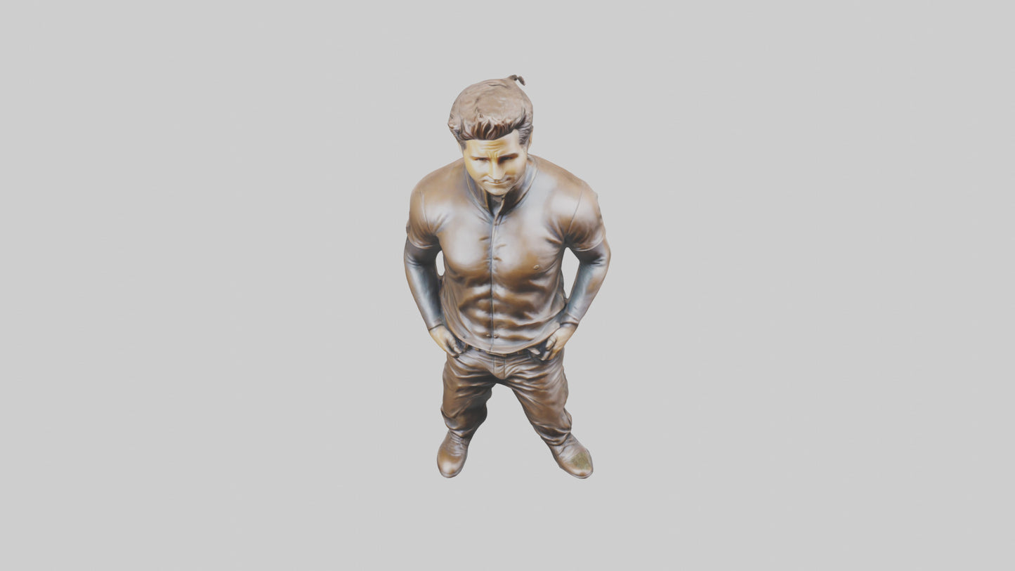 3D model Ryan Reynolds statue model VR / AR / low-poly
