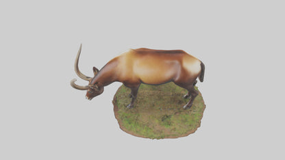Sable Antelope grazing model VR / AR / low-poly