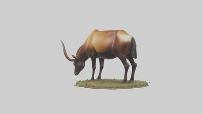 Sable Antelope grazing model VR / AR / low-poly