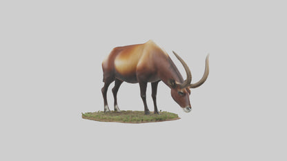 Sable Antelope grazing model VR / AR / low-poly