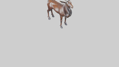 3D model Sable Antelope statue model VR / AR / low-poly