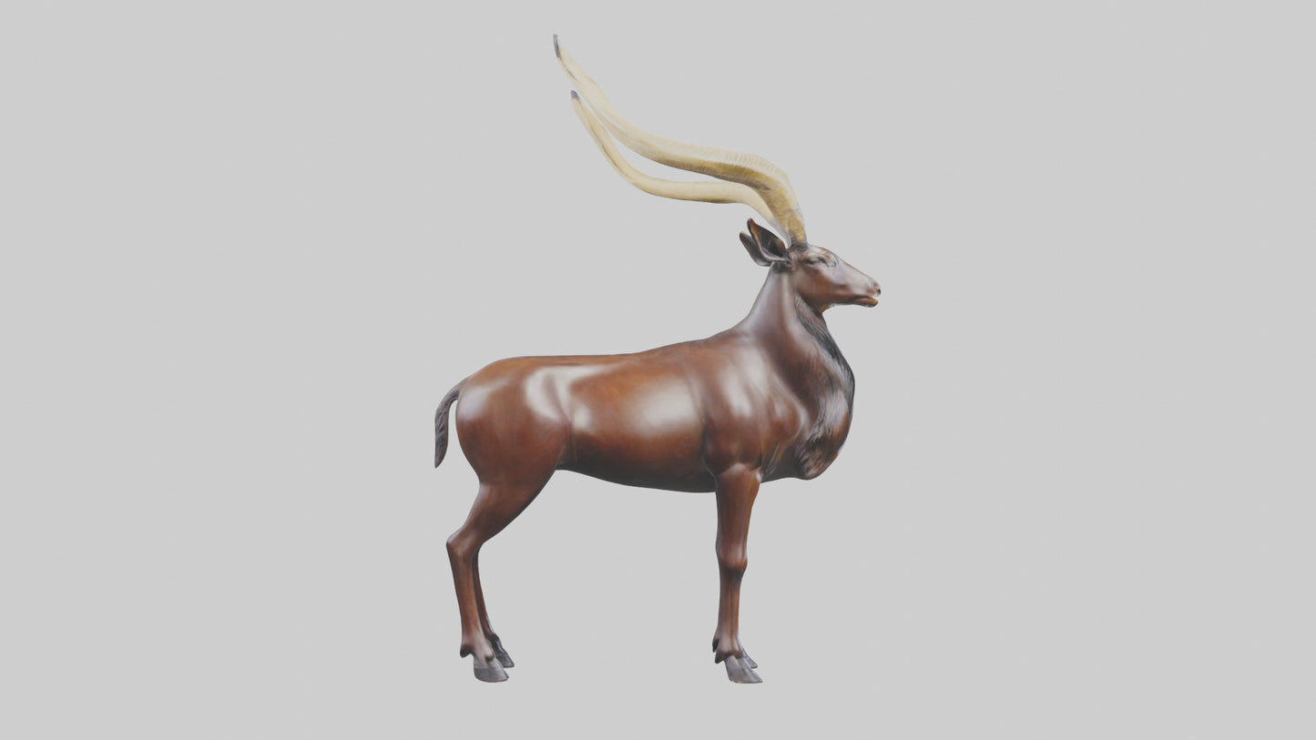 3D model Sable Antelope statue model VR / AR / low-poly