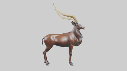3D model Sable Antelope statue model VR / AR / low-poly