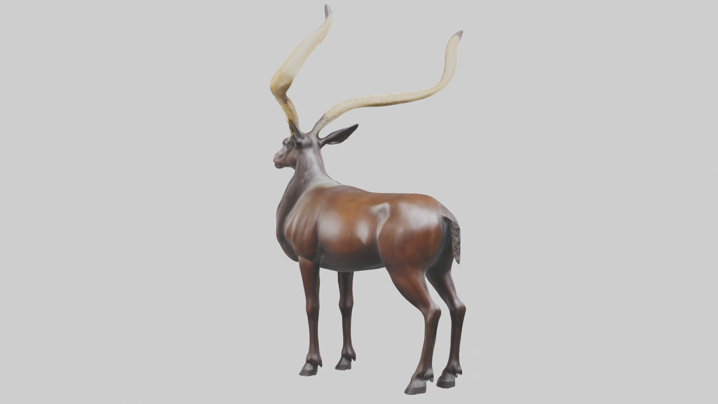 3D model Sable Antelope statue model VR / AR / low-poly