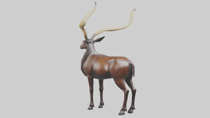 3D model Sable Antelope statue model VR / AR / low-poly