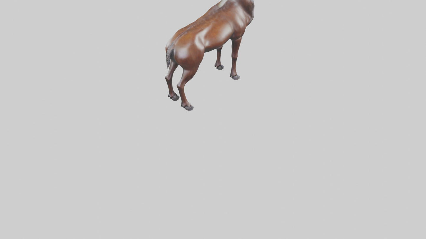 3D model Sable Antelope statue model VR / AR / low-poly