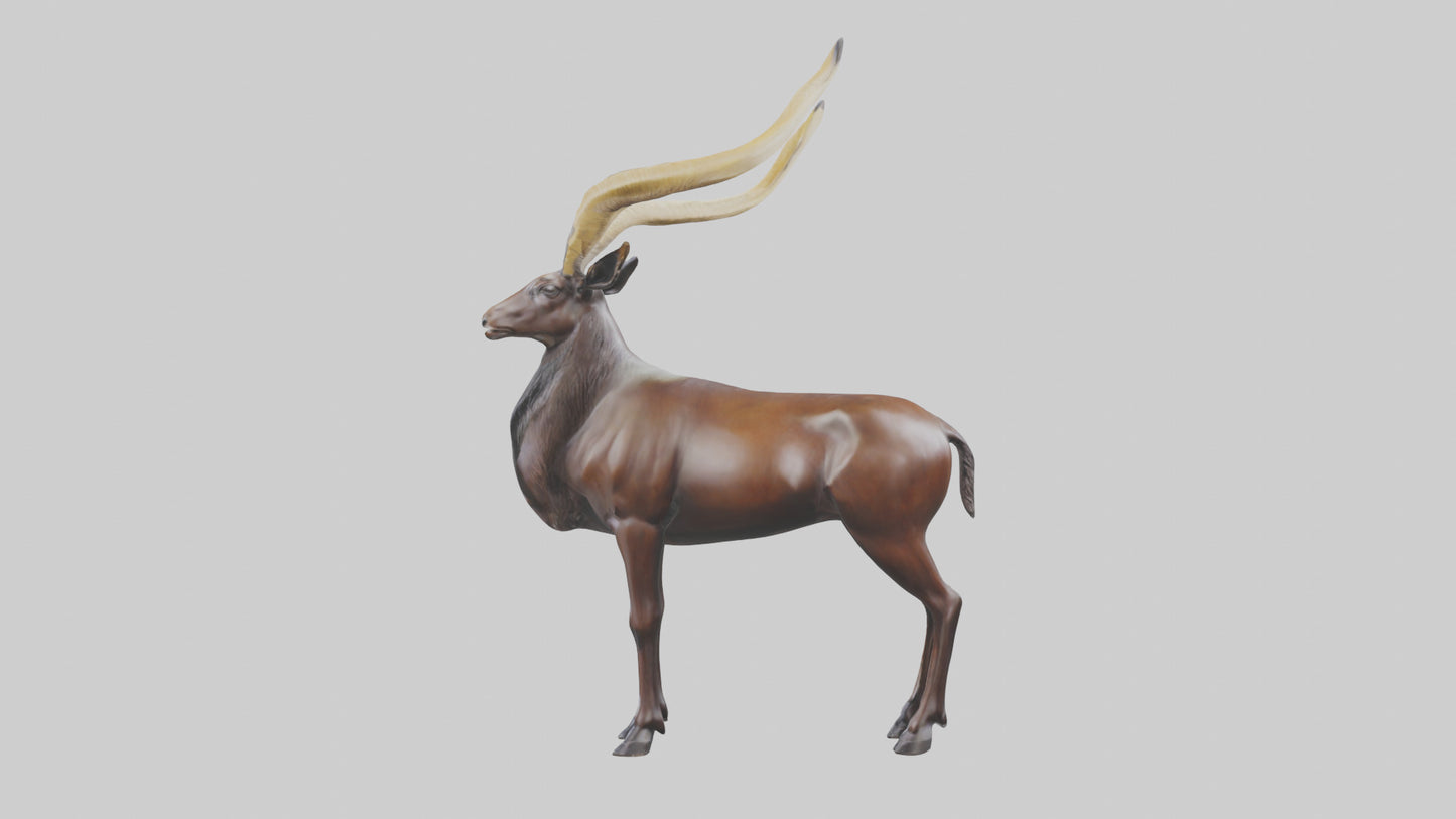 3D model Sable Antelope statue model VR / AR / low-poly