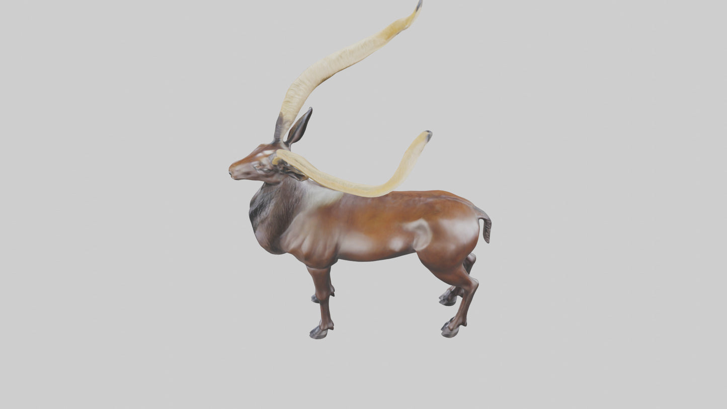3D model Sable Antelope statue model VR / AR / low-poly