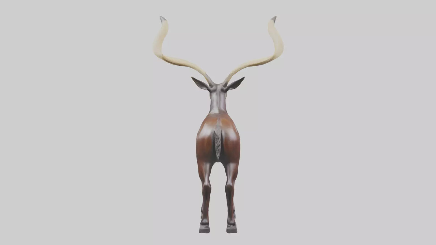 3D model Sable Antelope statue model VR / AR / low-poly