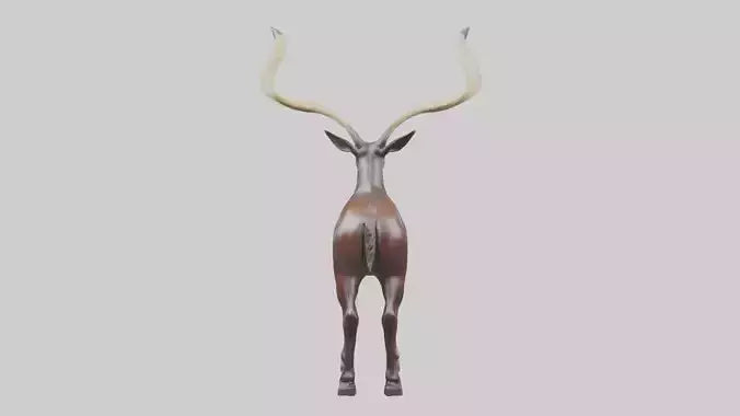 3D model Sable Antelope statue model VR / AR / low-poly