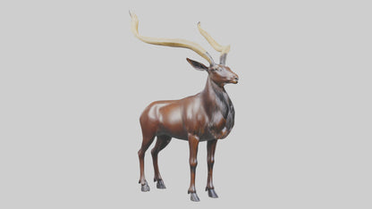 3D model Sable Antelope statue model VR / AR / low-poly