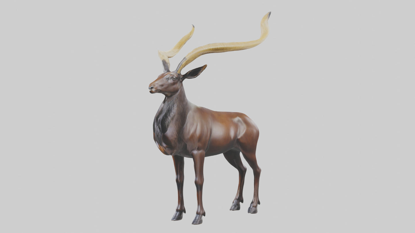3D model Sable Antelope statue model VR / AR / low-poly