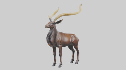 3D model Sable Antelope statue model VR / AR / low-poly
