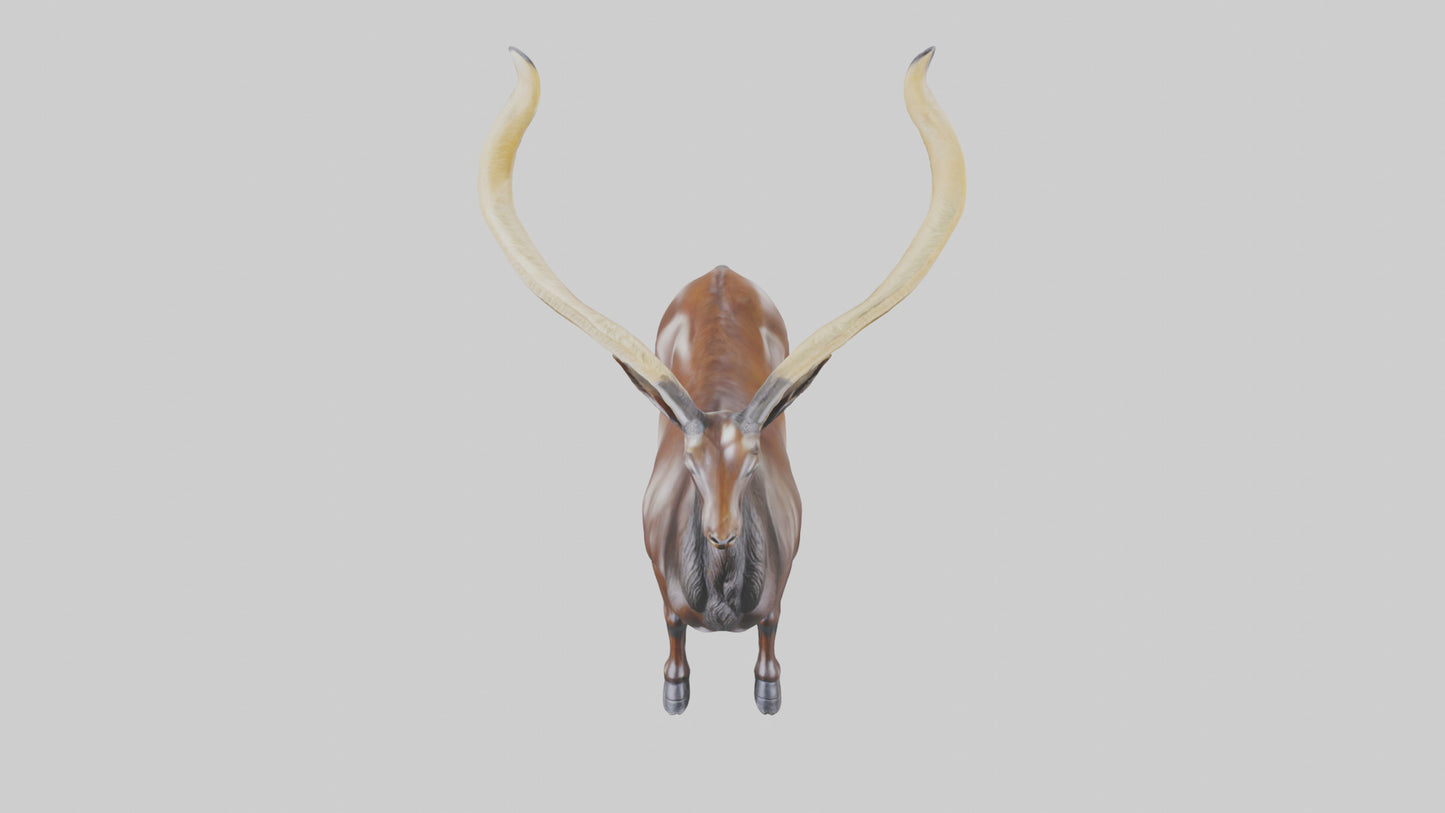 3D model Sable Antelope statue model VR / AR / low-poly