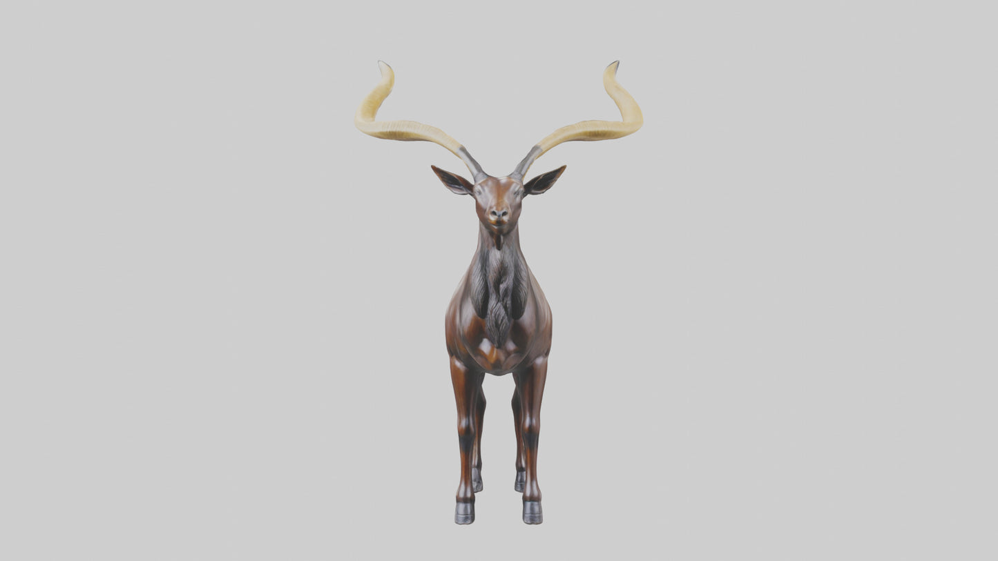 3D model Sable Antelope statue model VR / AR / low-poly