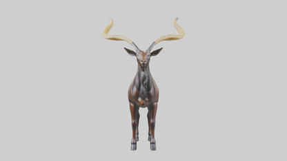 3D model Sable Antelope statue model VR / AR / low-poly
