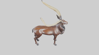 3D model Sable Antelope statue model VR / AR / low-poly