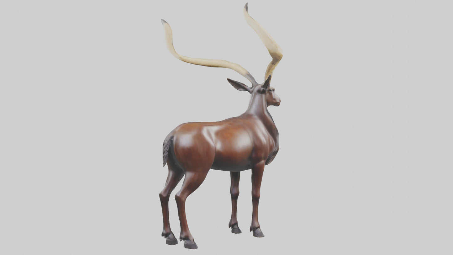3D model Sable Antelope statue model VR / AR / low-poly