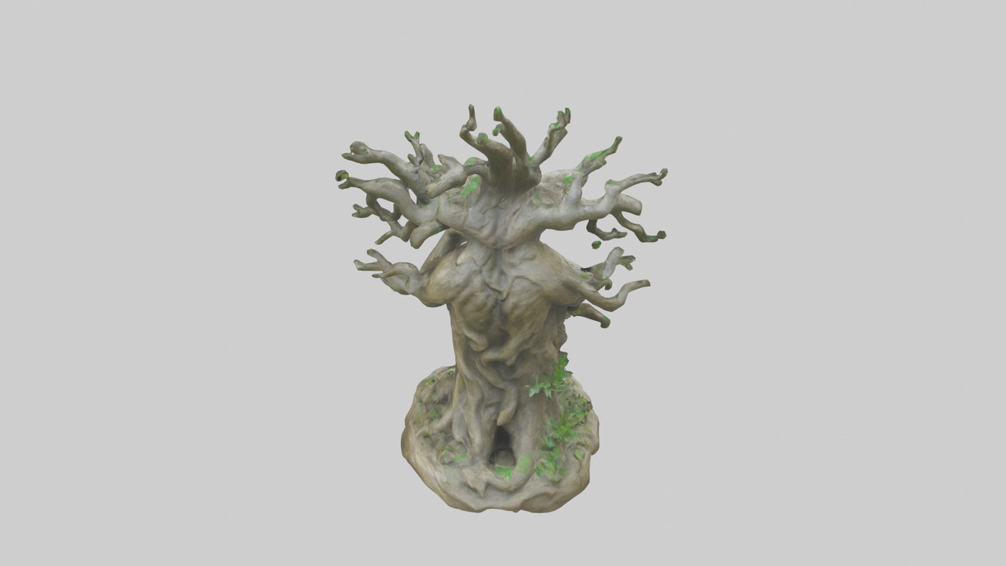 3D model Sacred Tree Guardian statue model VR / AR / low-poly