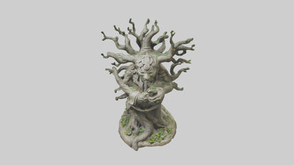 3D model Sacred Tree Guardian statue model VR / AR / low-poly