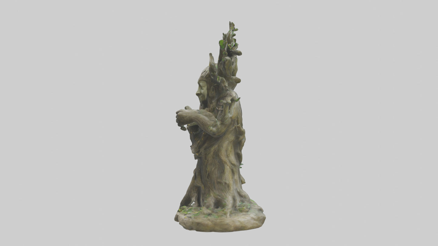 3D model Sacred Tree Guardian statue model VR / AR / low-poly