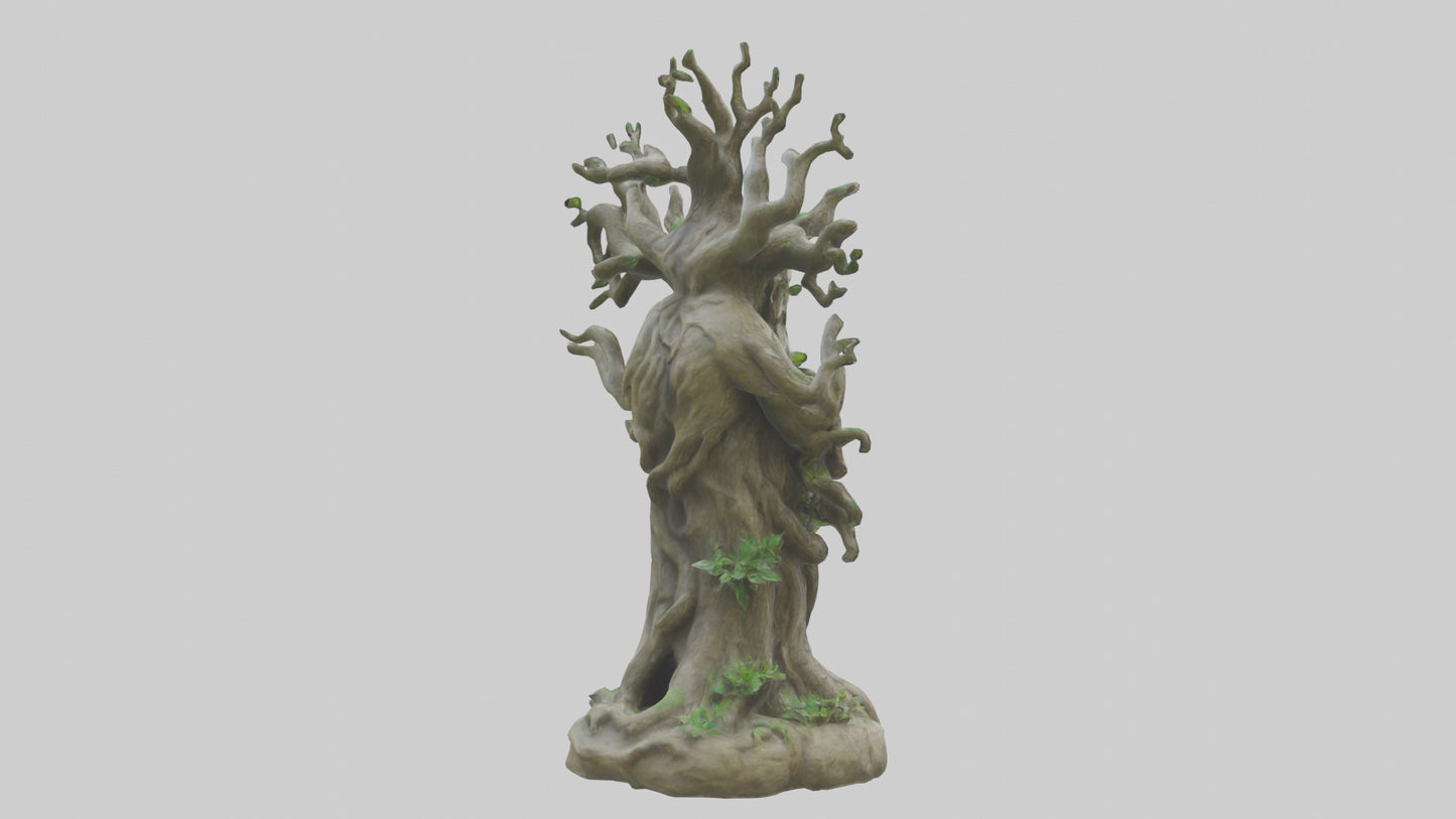 3D model Sacred Tree Guardian statue model VR / AR / low-poly