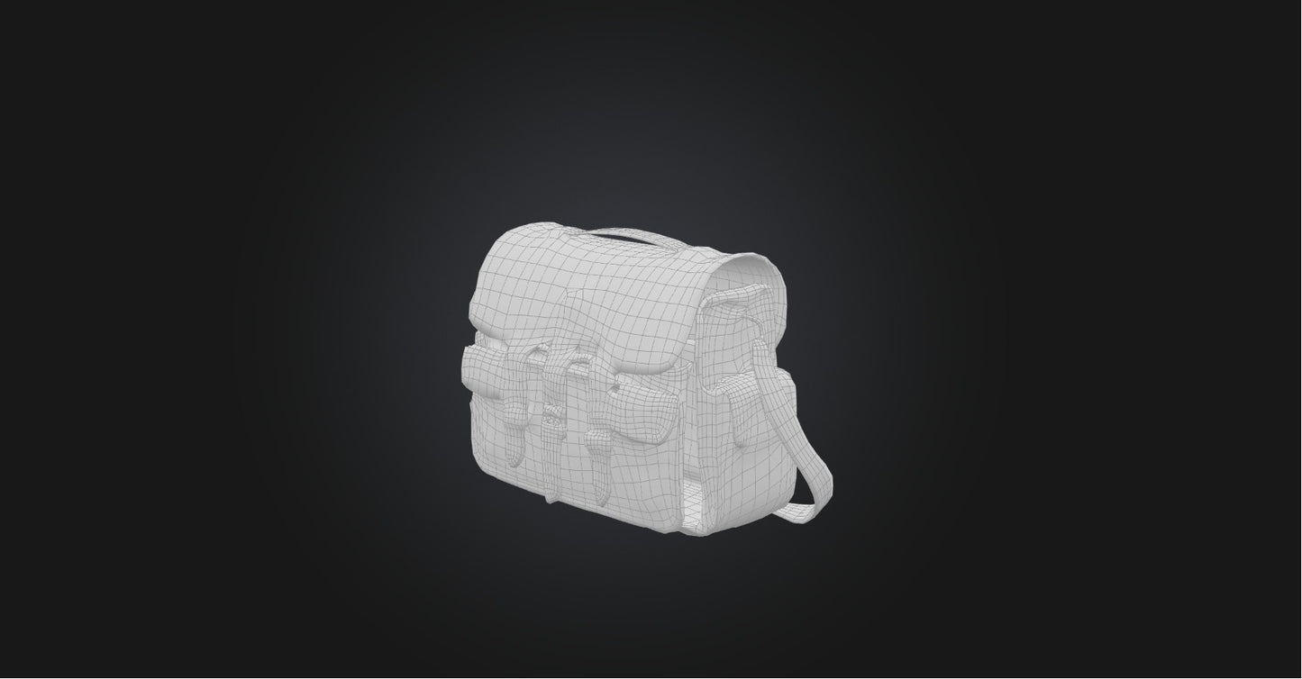 3D model Saddle bag VR / AR / low-poly
