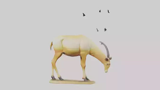 3D model Saiga Antelope statue model VR / AR / low-poly