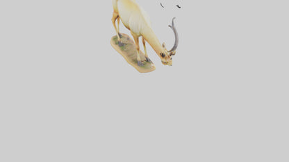 3D model Saiga Antelope statue model VR / AR / low-poly