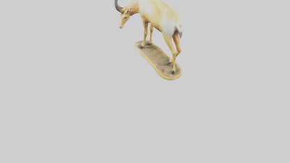 3D model Saiga Antelope statue model VR / AR / low-poly