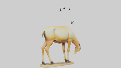 3D model Saiga Antelope statue model VR / AR / low-poly
