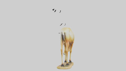 3D model Saiga Antelope statue model VR / AR / low-poly