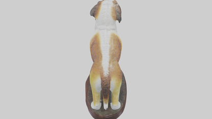 3D model Saint Bernard statue model VR / AR / low-poly