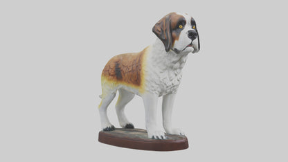 3D model Saint Bernard statue model VR / AR / low-poly
