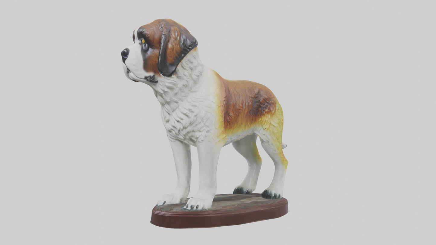 3D model Saint Bernard statue model VR / AR / low-poly